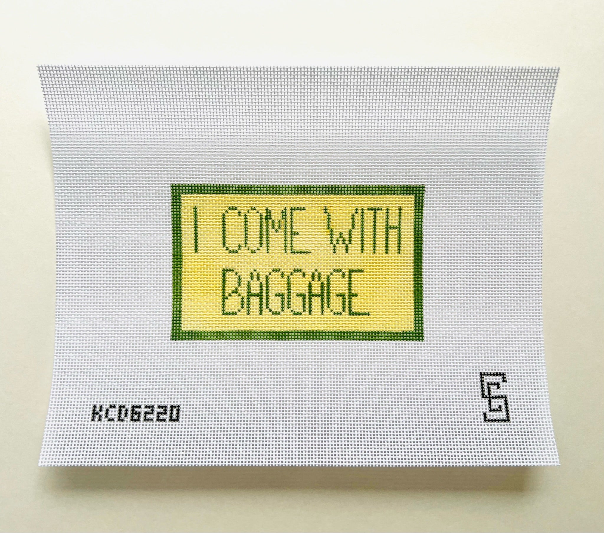 I Come with Baggage Canvas - KC Needlepoint