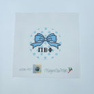 Pi Beta Phi Bow Round Canvas - KC Needlepoint