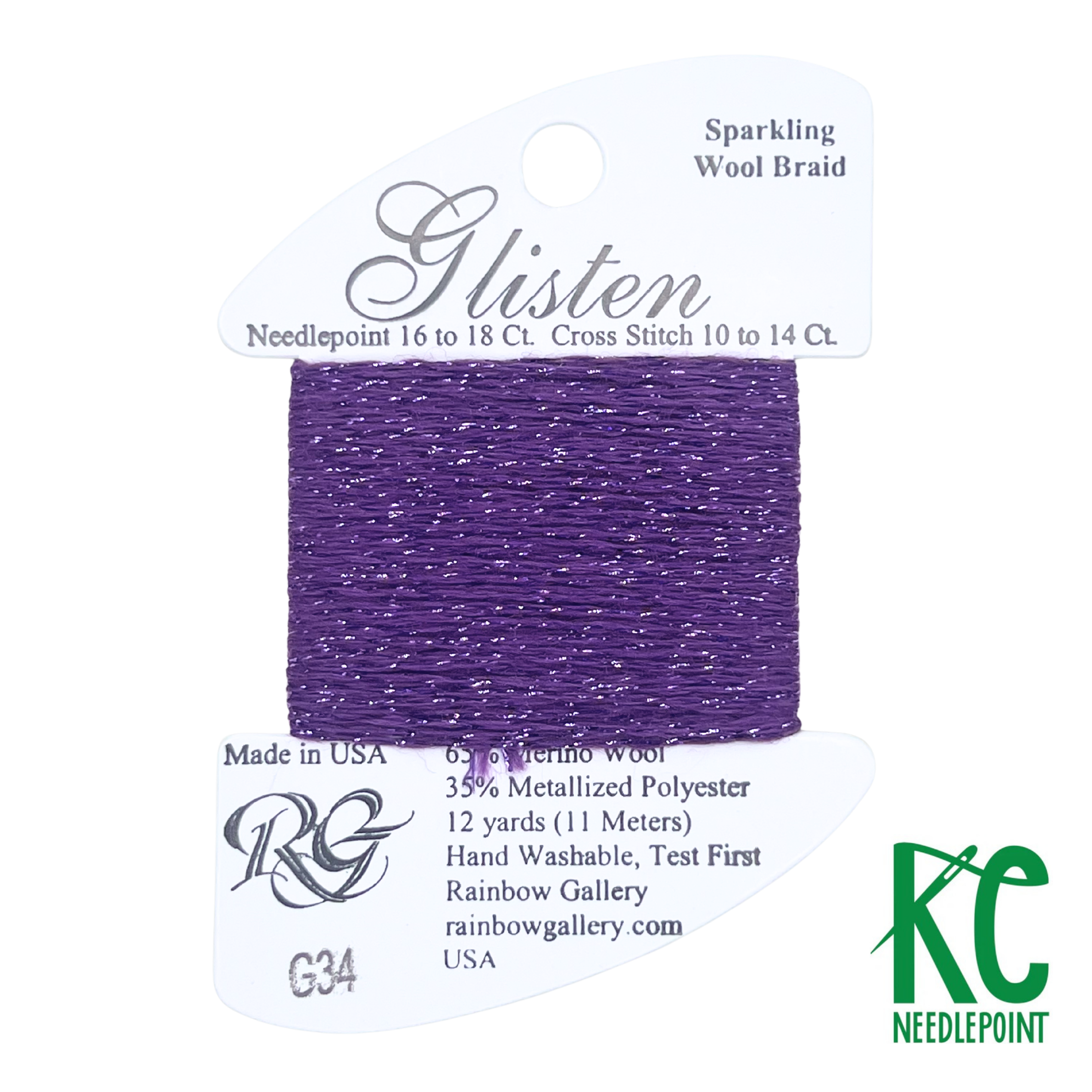 Glisten G34 Purple Rain - KC Needlepoint