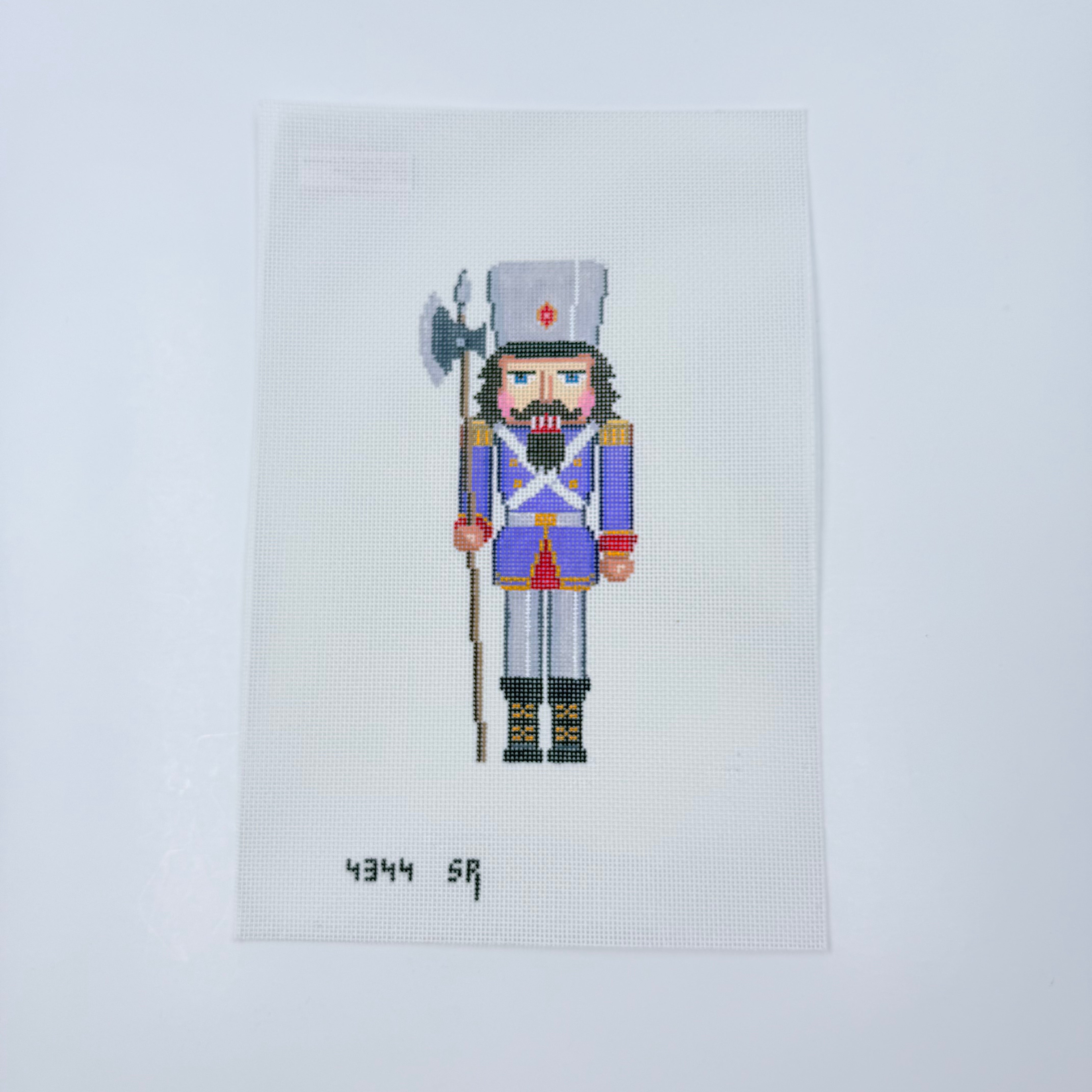 Purple Guard Nutcracker Canvas - KC Needlepoint
