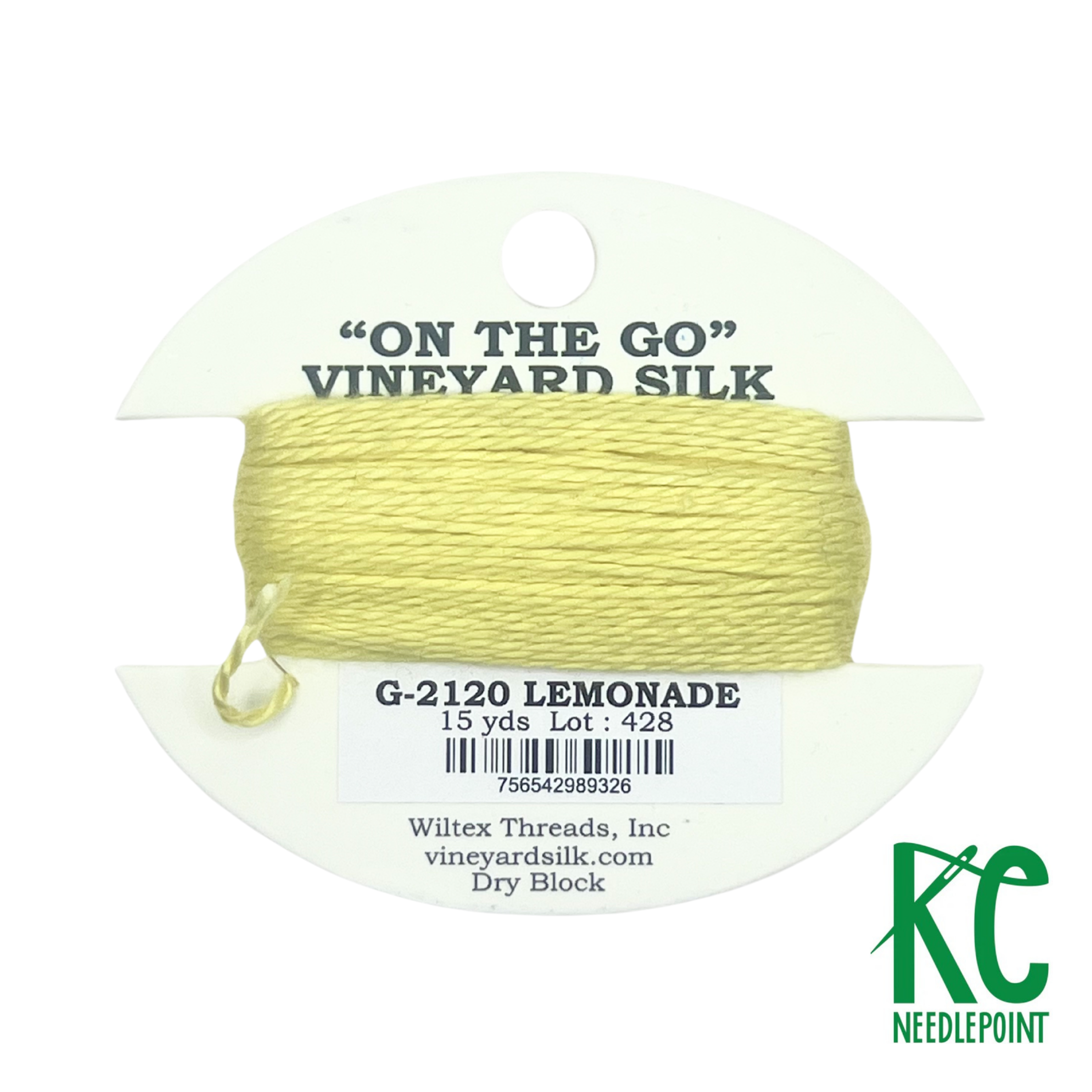 Vineyard Silk Card G2120 Lemonade - KC Needlepoint