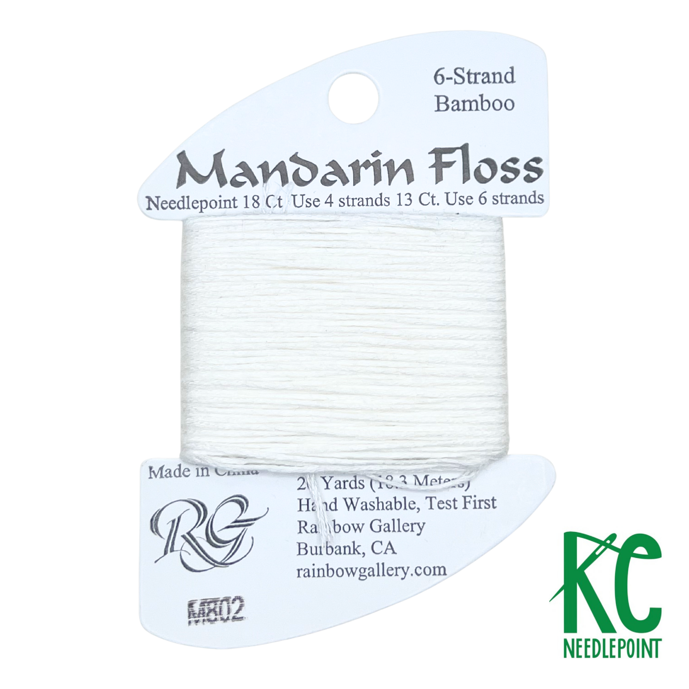 Mandarin Floss M802 White - KC Needlepoint