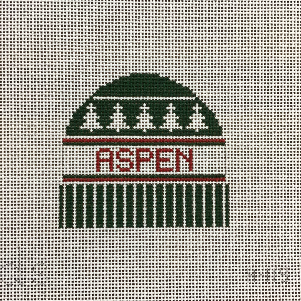 Aspen Hat Needlepoint Canvas - KC Needlepoint