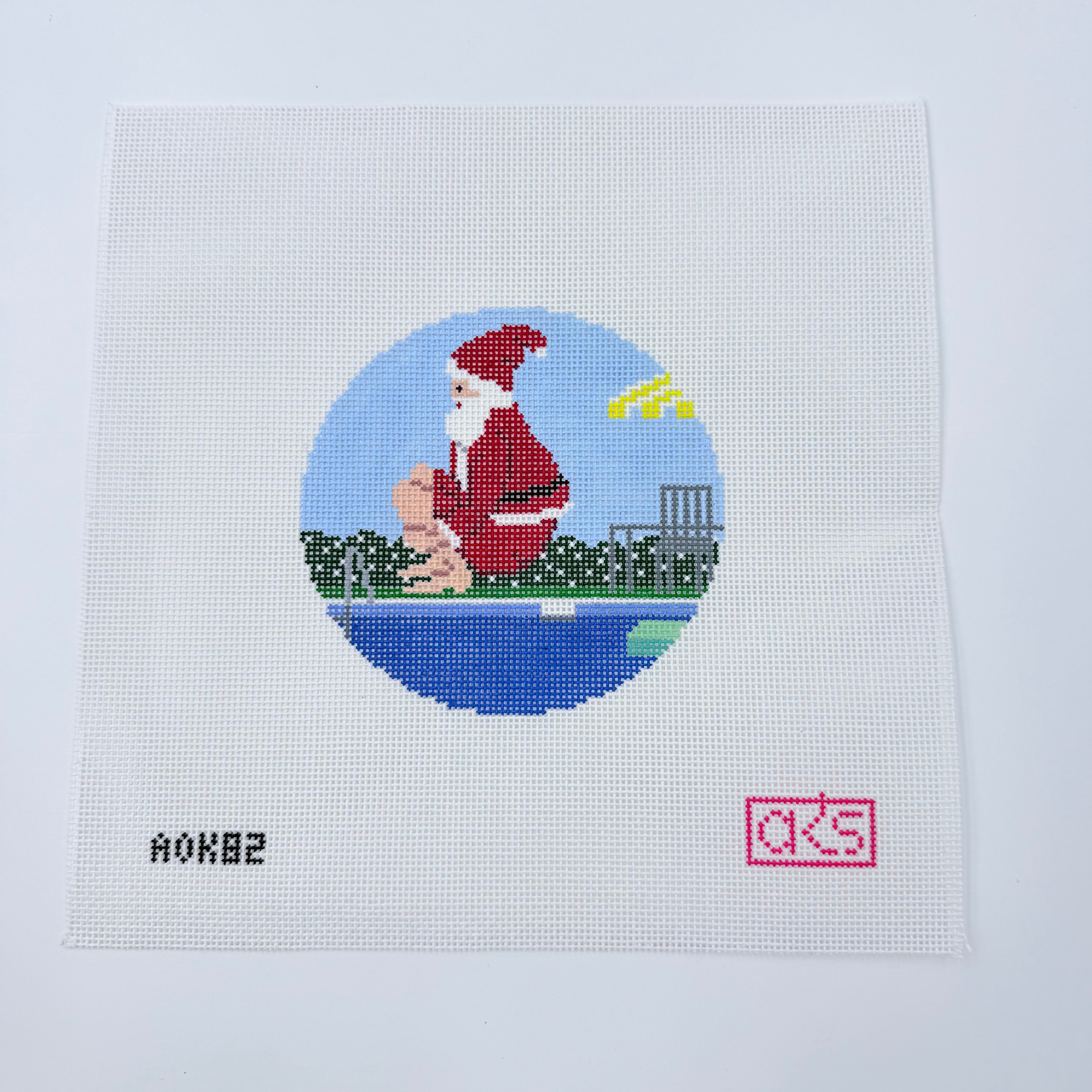 Cannonball Santa Canvas - KC Needlepoint