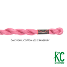 DMC 3 Pearl Cotton 603 Cranberry - KC Needlepoint