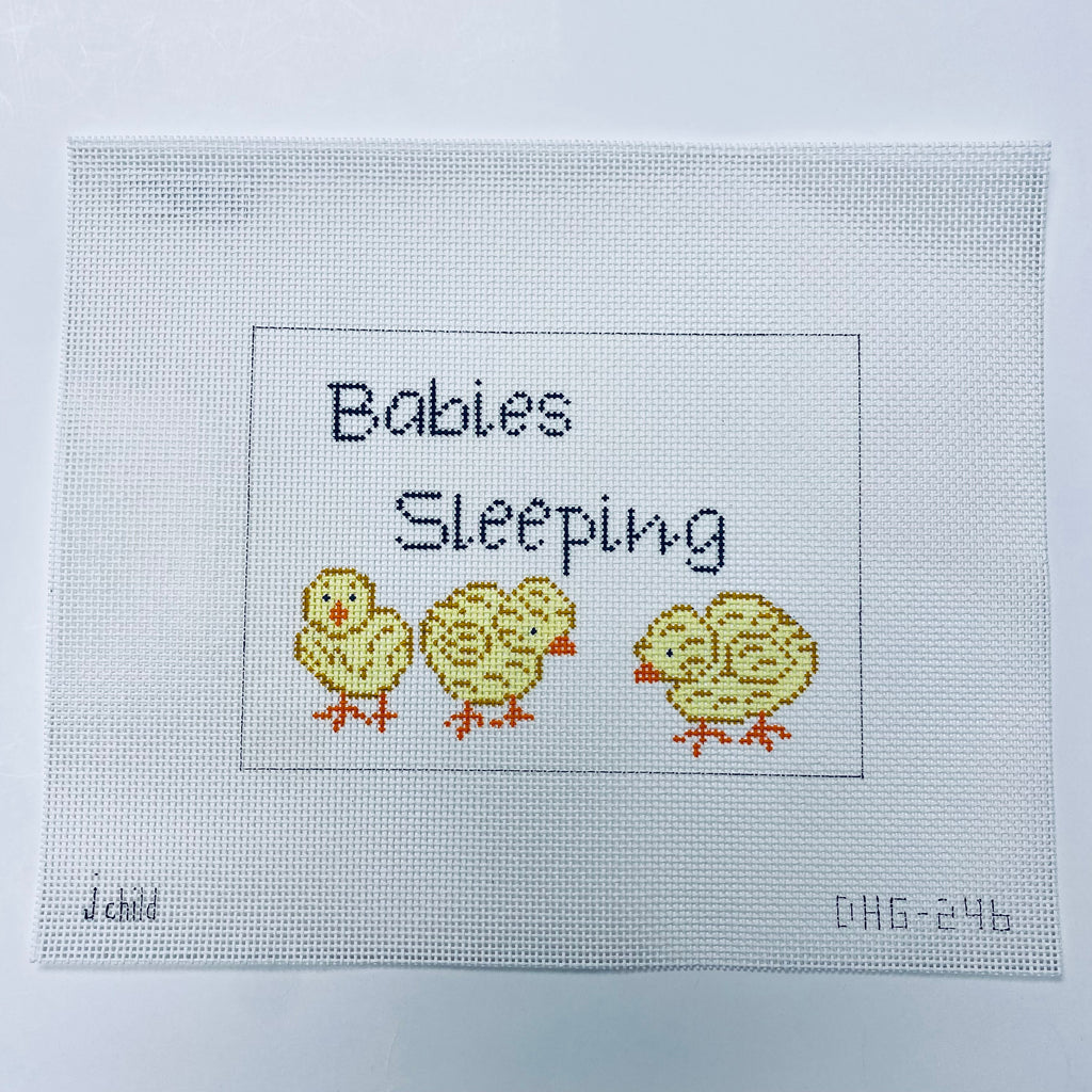 Baby Chicks Baby Sleeping Canvas - KC Needlepoint