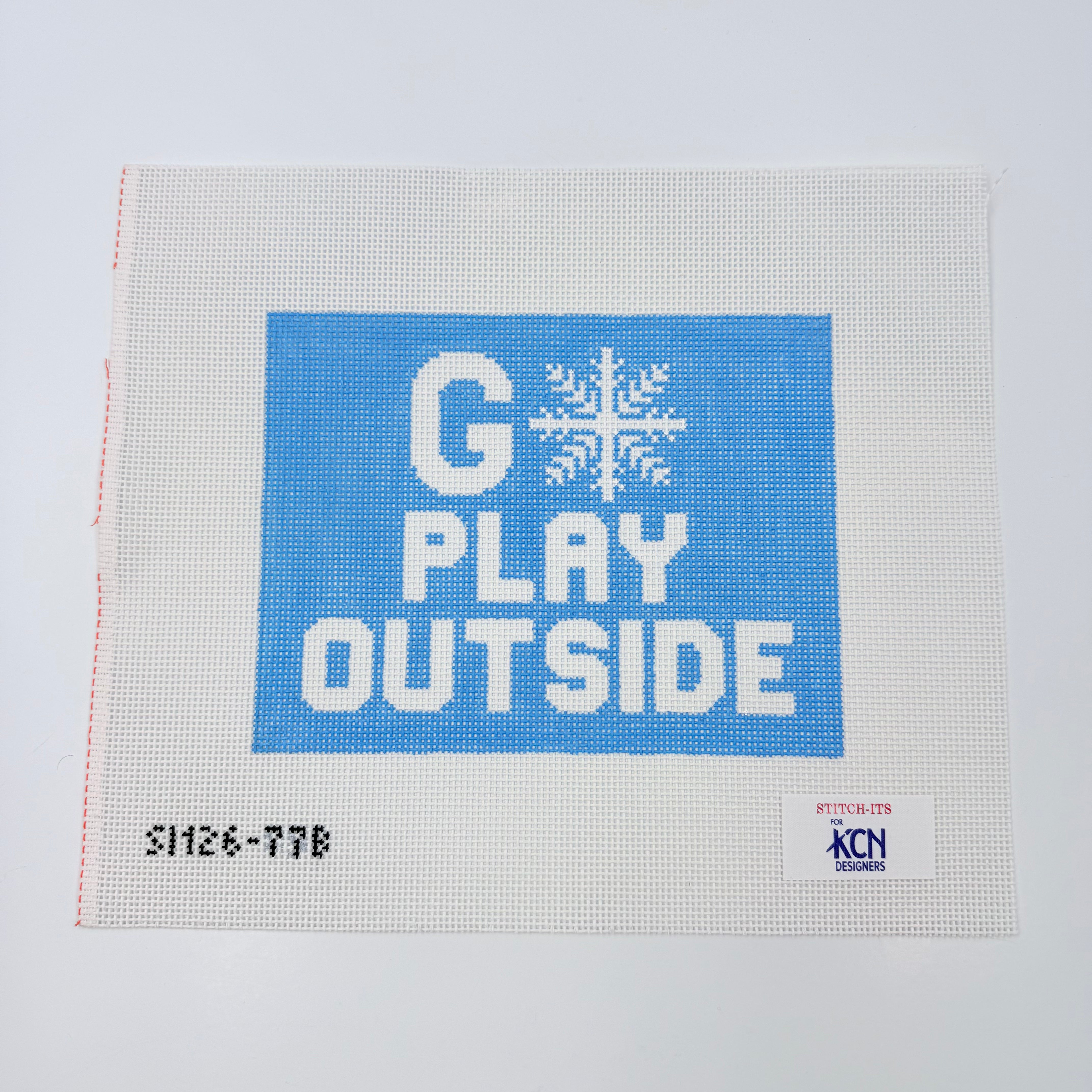 Go Play Outside Winter Canvas - KC Needlepoint