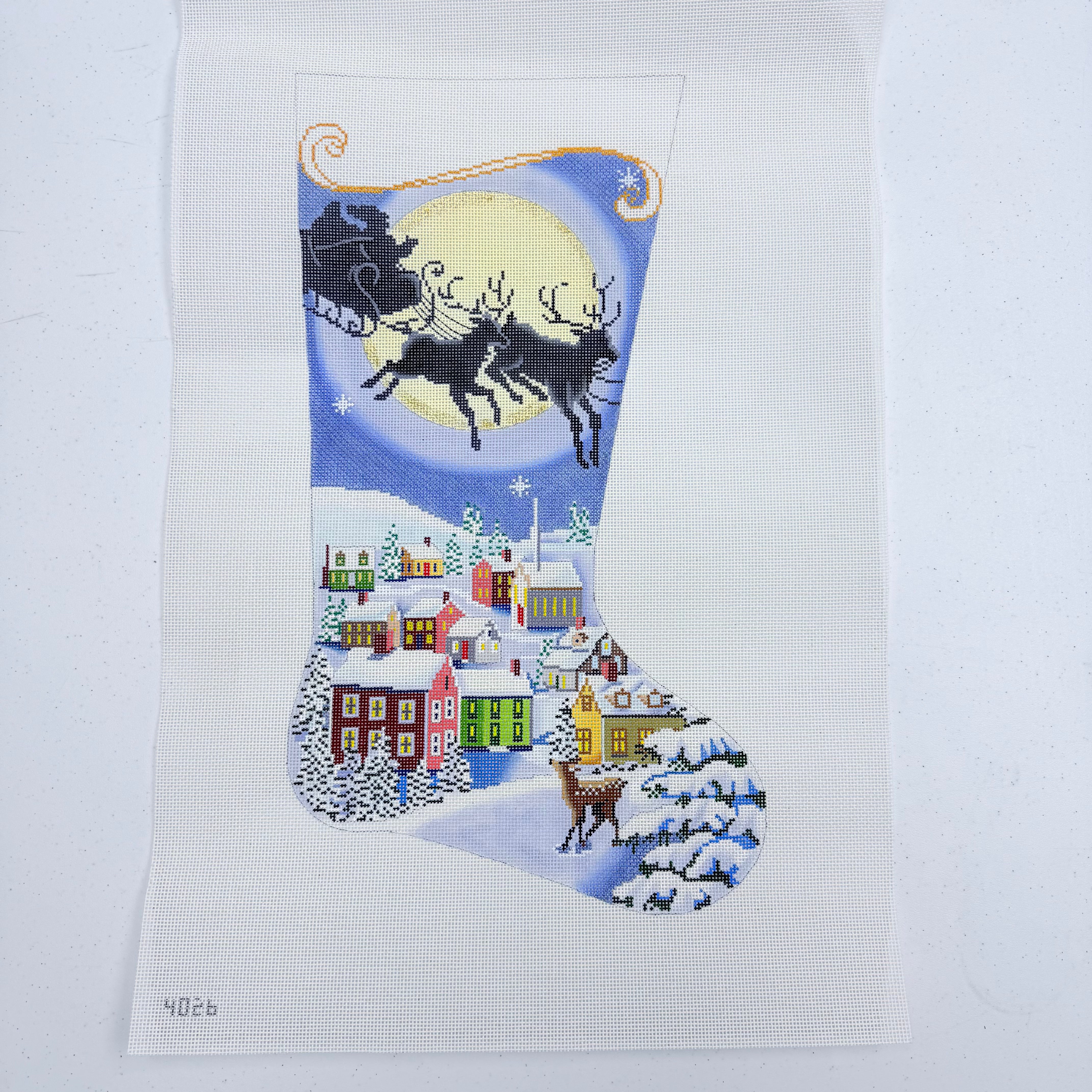 Night Before Christmas Stocking Canvas - KC Needlepoint