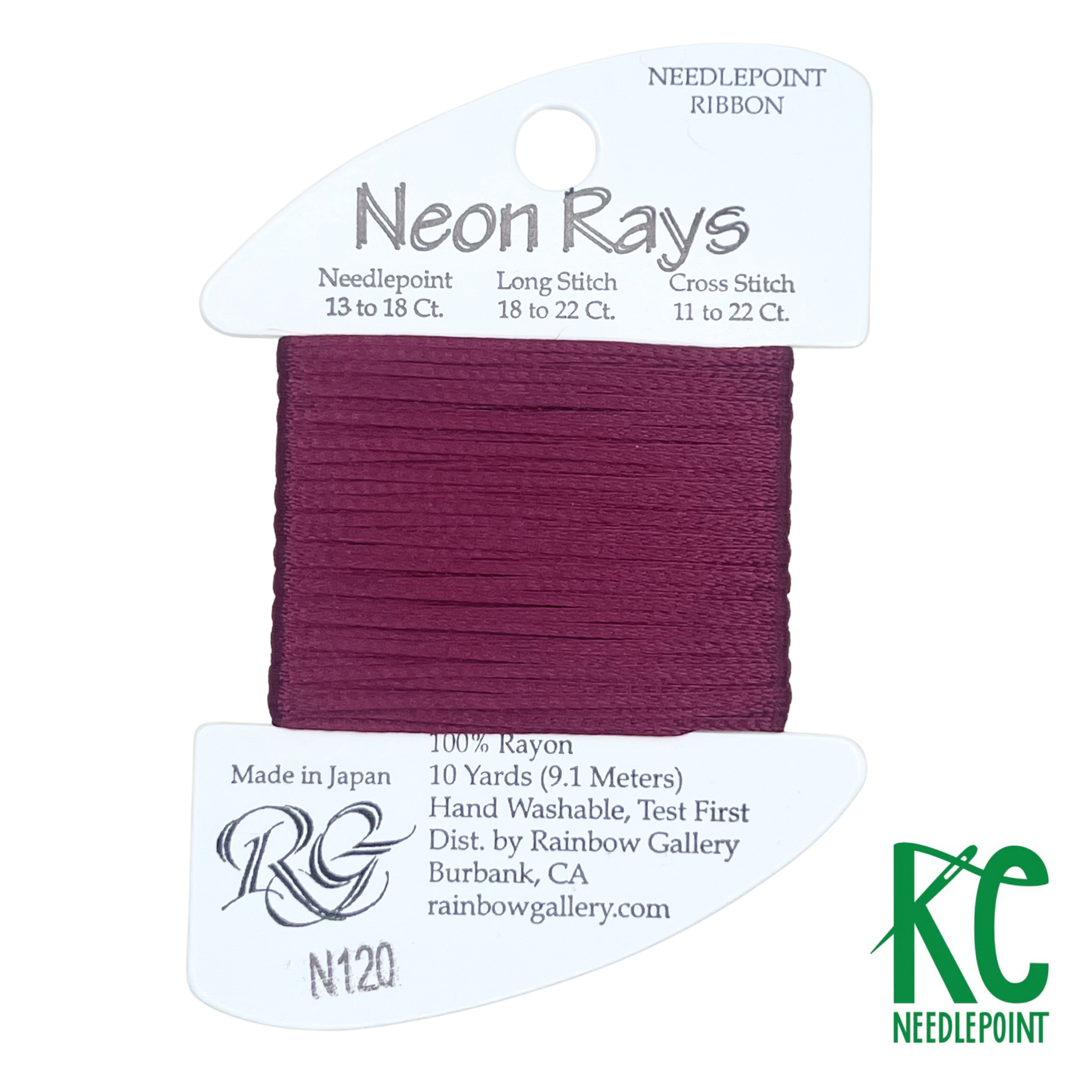 Neon Rays N120 Merlot - KC Needlepoint