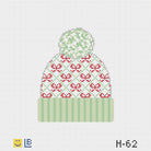 Beanie with Red Bows Canvas - KC Needlepoint