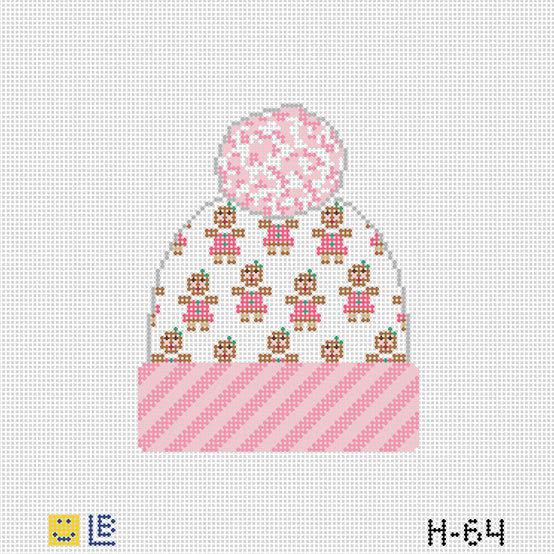 Beanie with Gingerbread Girls Canvas - KC Needlepoint