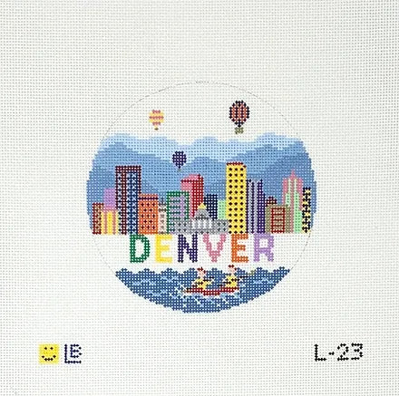 Denver Round Canvas - KC Needlepoint