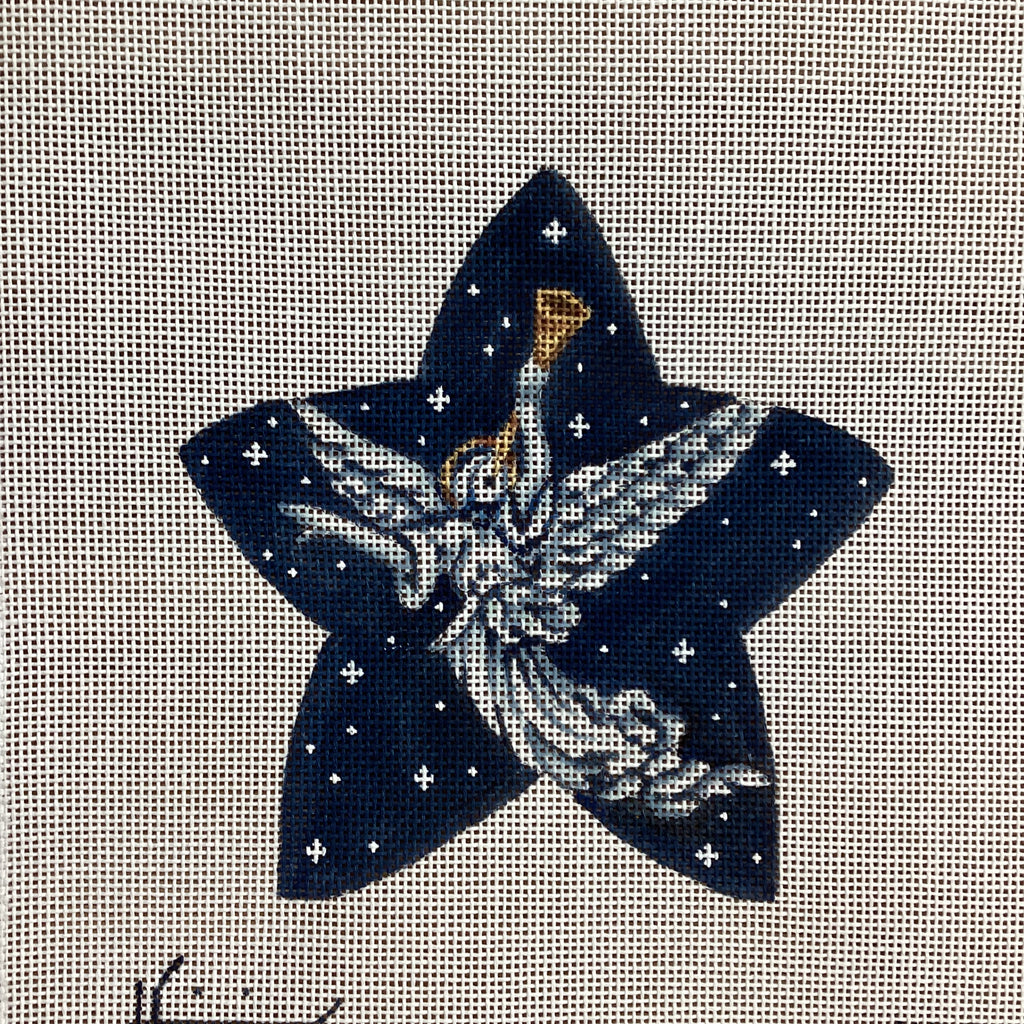 Triumphant Angel Star Canvas - KC Needlepoint