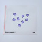 Lavender Hearts Canvas - KC Needlepoint