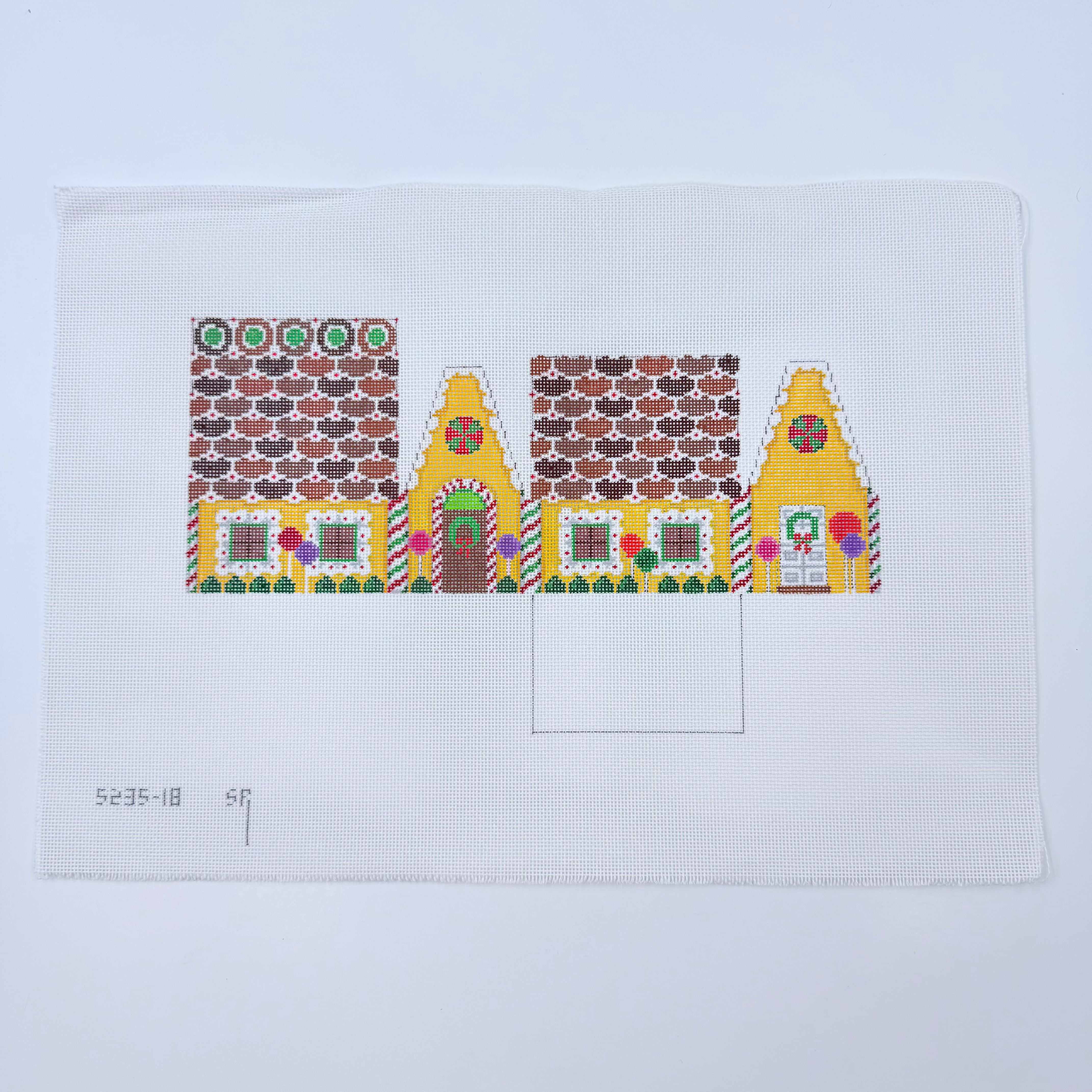 Butterscotch & Wafer Gingerbread House Canvas - KC Needlepoint