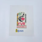 Vancouver Vintage Travel Tag Canvas - KC Needlepoint