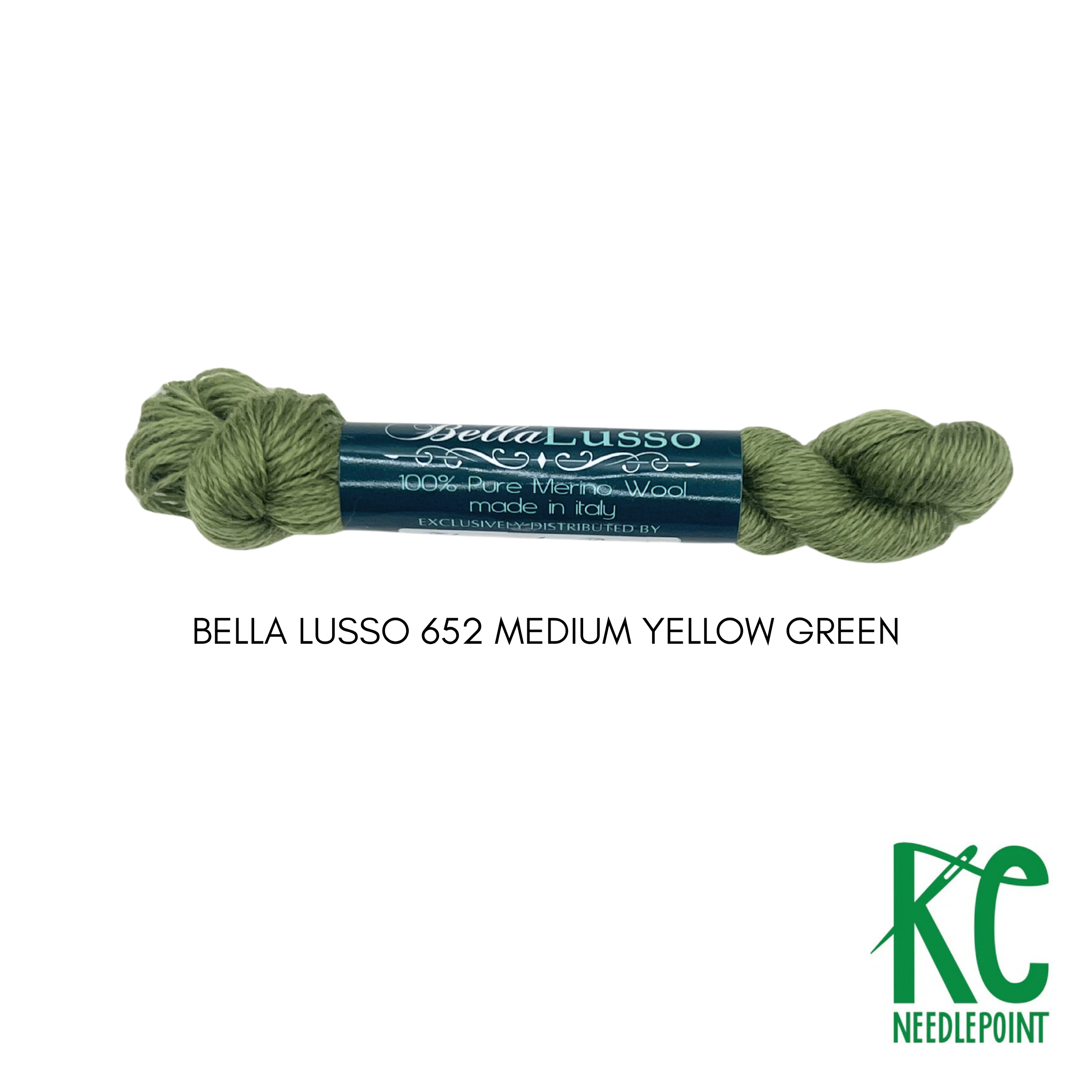 Bella Lusso Merino Wool 652 Medium Yellow Green - KC Needlepoint