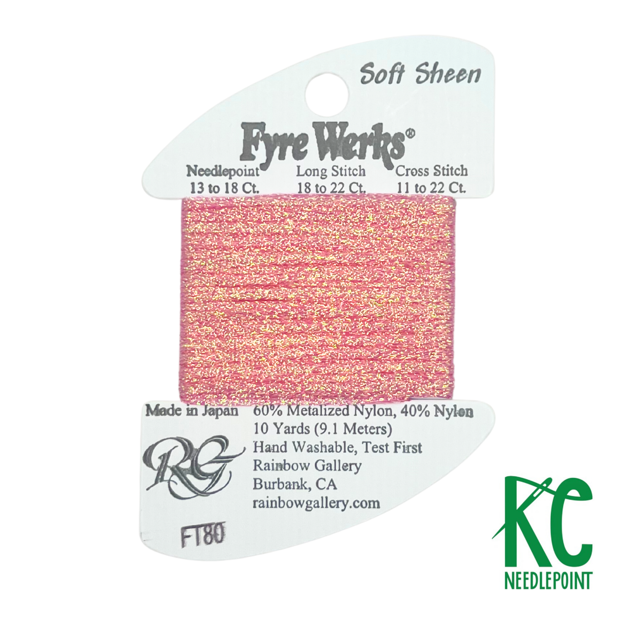 Fyre Werks Soft Sheen FT80 Pink Pearl - KC Needlepoint