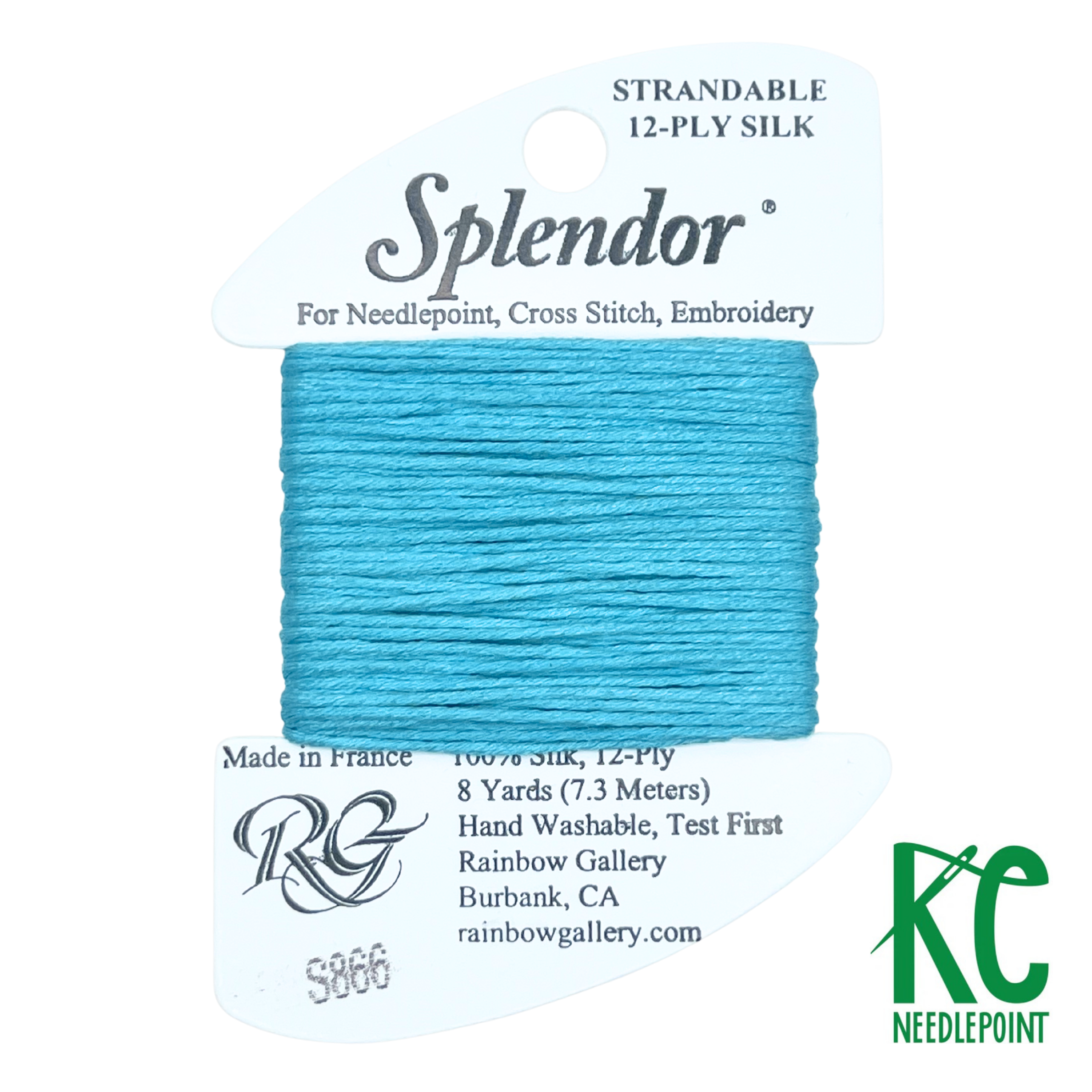 Splendor S866 Aqua - KC Needlepoint