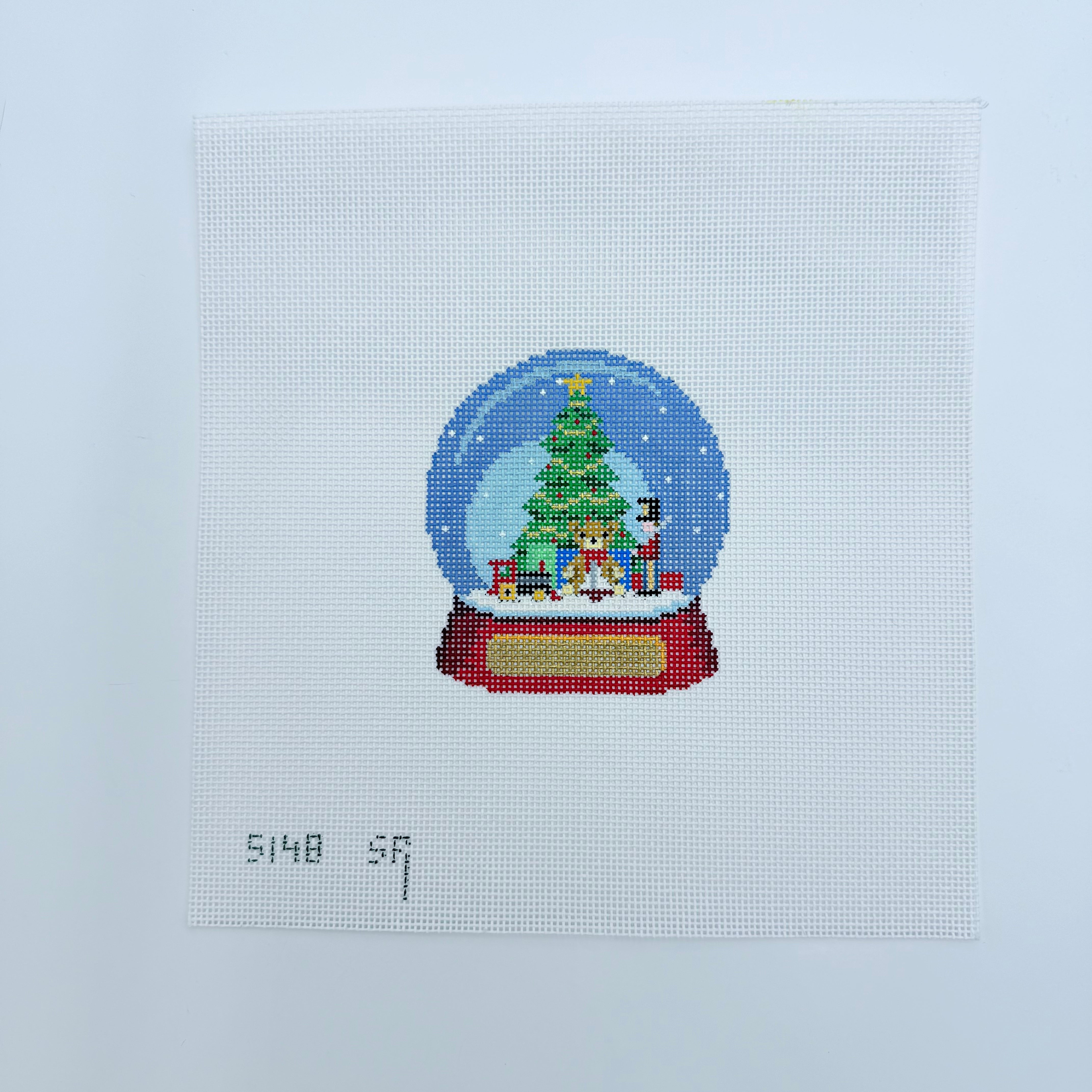 Snow Globe Toy Tree Canvas - KC Needlepoint