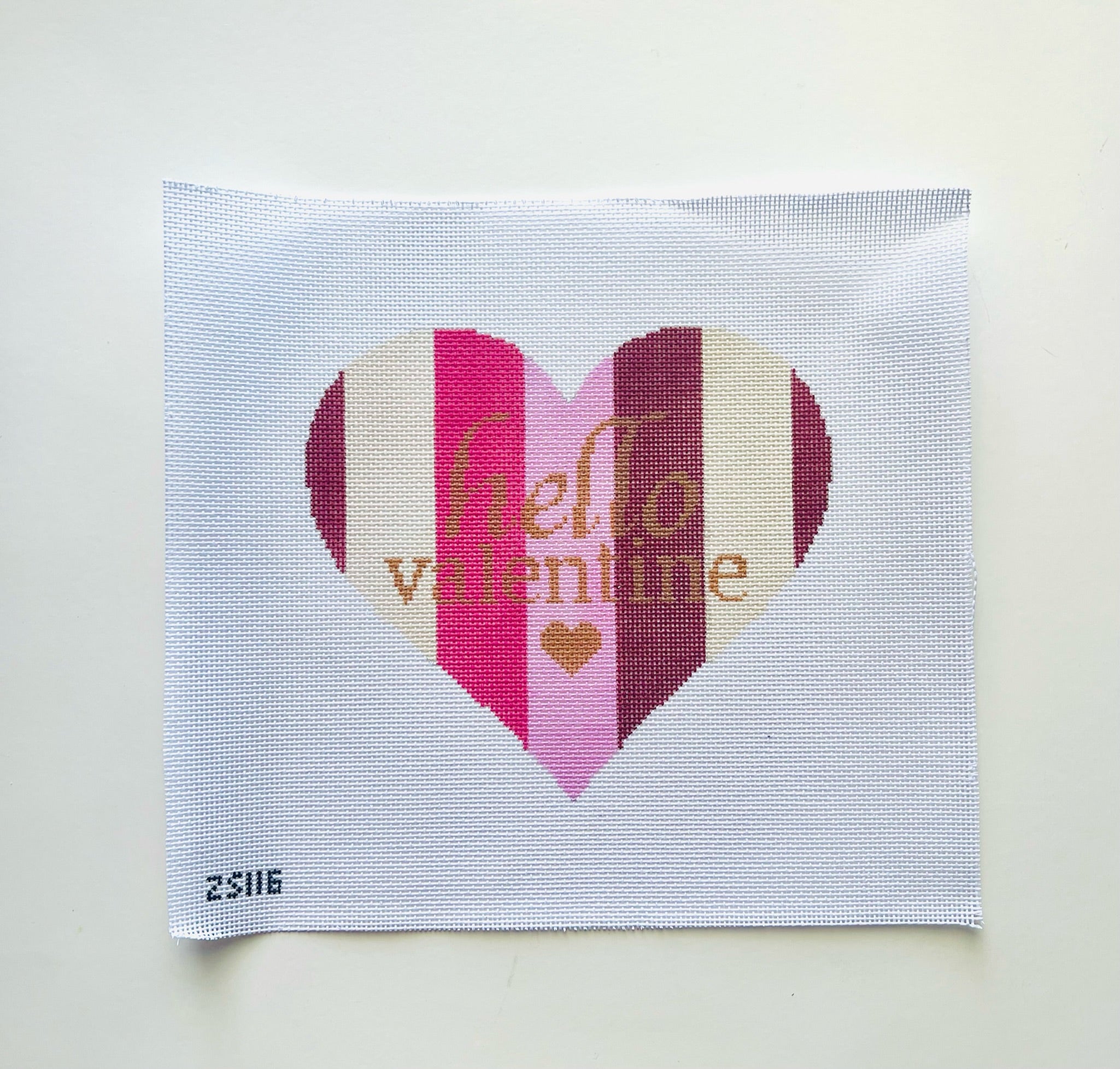 Hello Valentine Canvas - KC Needlepoint