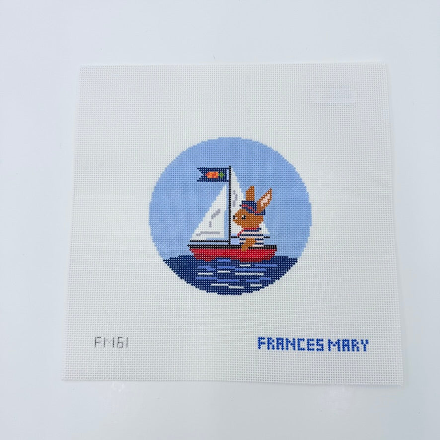 Bunny Sailor Canvas - KC Needlepoint