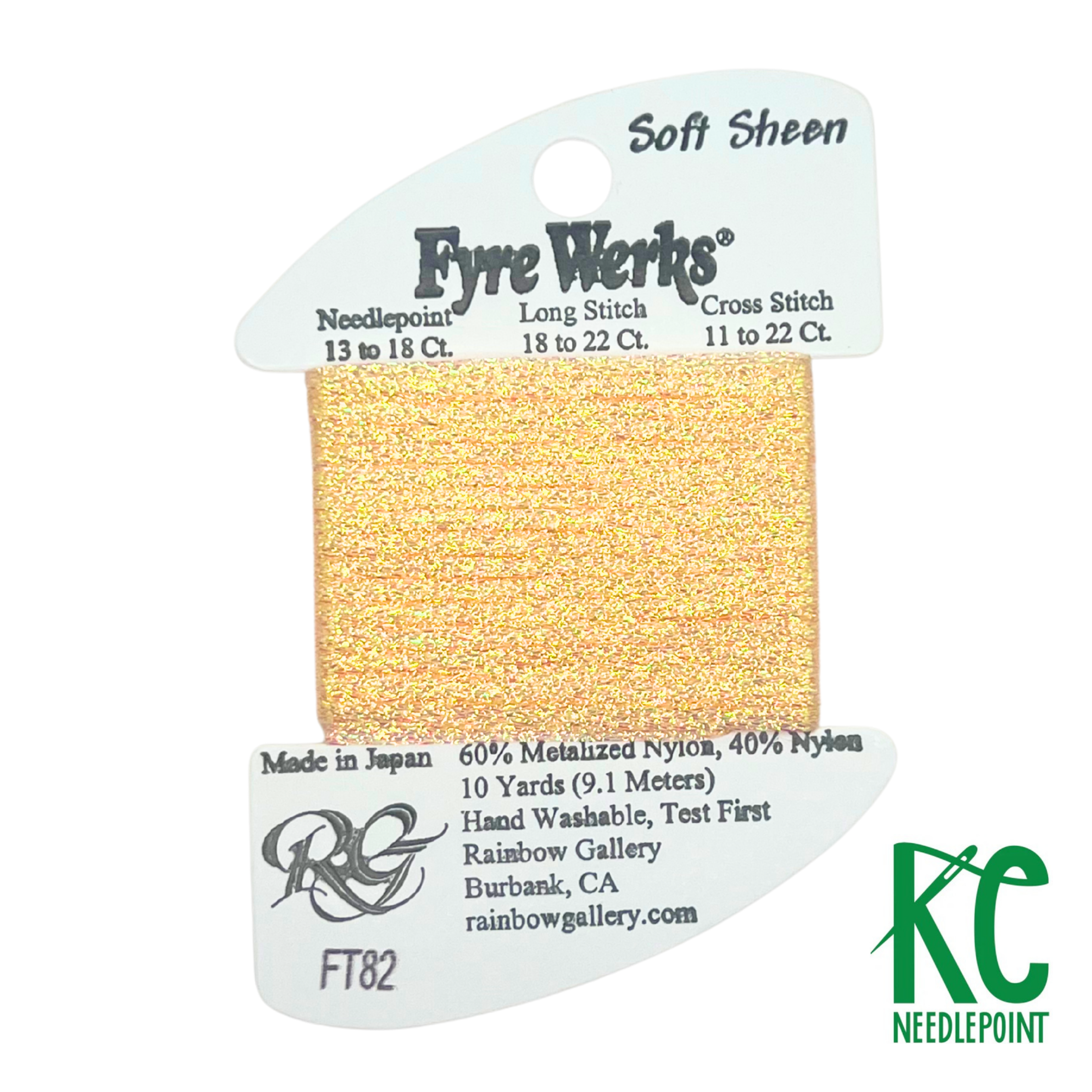 Fyre Werks Soft Sheen FT82 Peach Pearl - KC Needlepoint