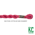DMC 3 Pearl Cotton 601 Dark Cranberry - KC Needlepoint