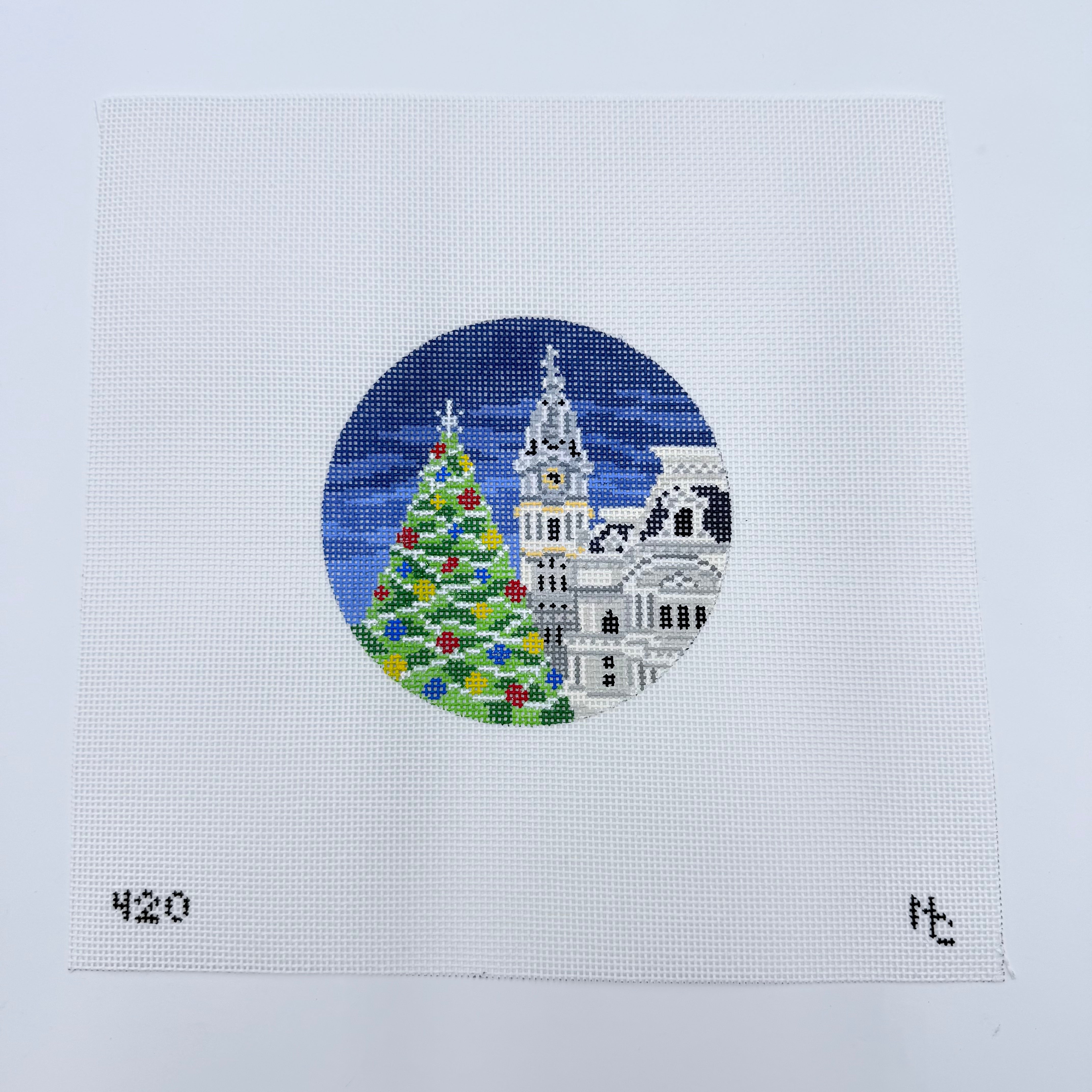 Philadelphia City Hall Canvas - KC Needlepoint