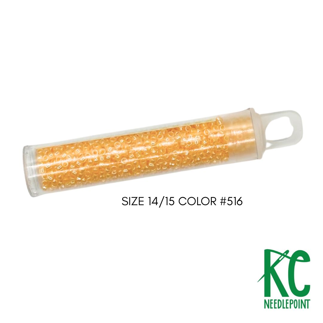 Size 14/15 Seed Beads 516 Butter - KC Needlepoint