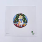 Girl in White Dress with Blue Satin Sash Canvas - KC Needlepoint
