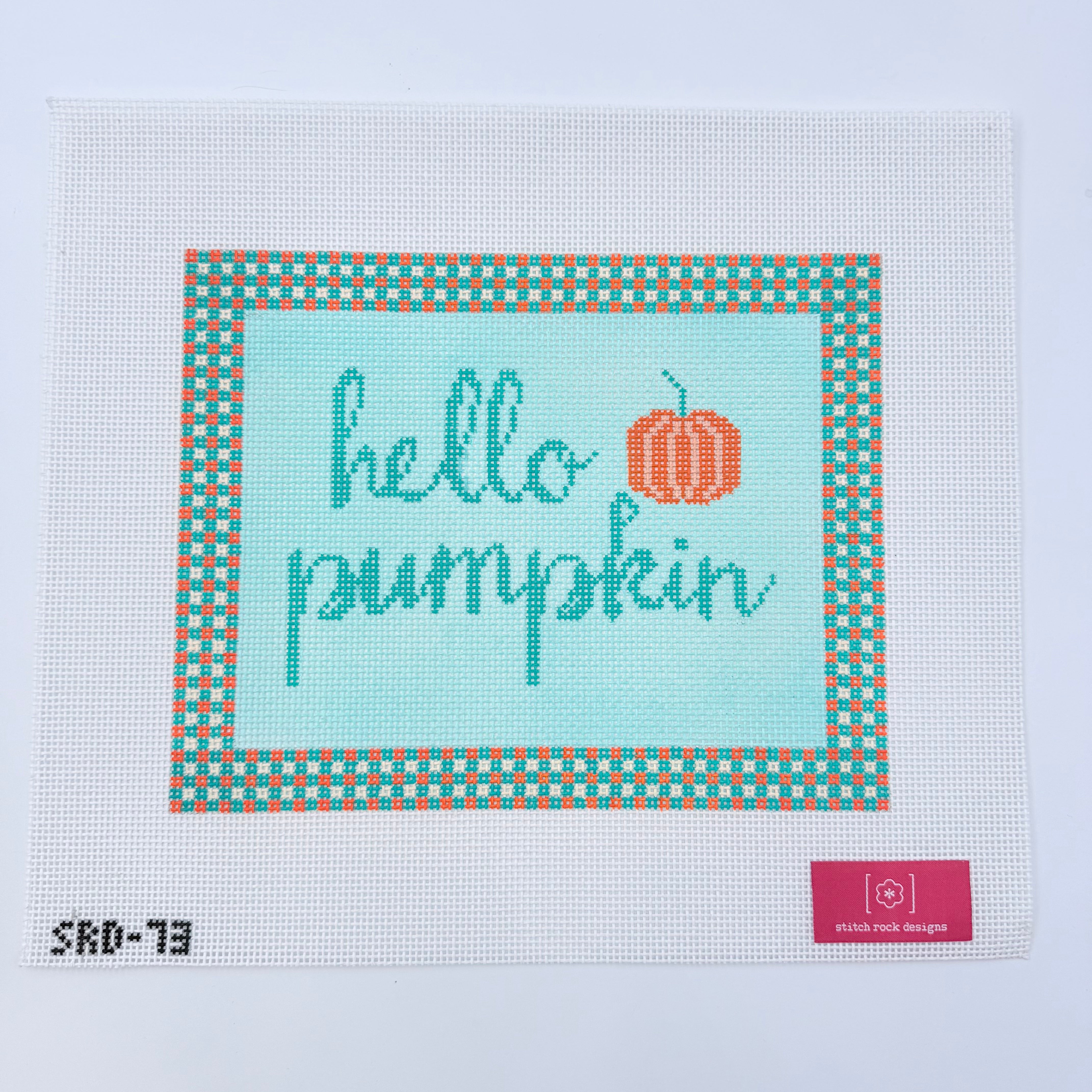 hello pumpkin Canvas - KC Needlepoint