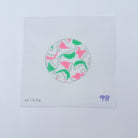 Pink and Green Santa Hats Canvas - KC Needlepoint