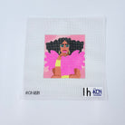 Woman with Pink Boa - KC Needlepoint