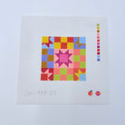 Pink Patchwork Square Canvas - KC Needlepoint
