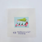 Palm Beach Golf Cart with Tree Canvas - KC Needlepoint