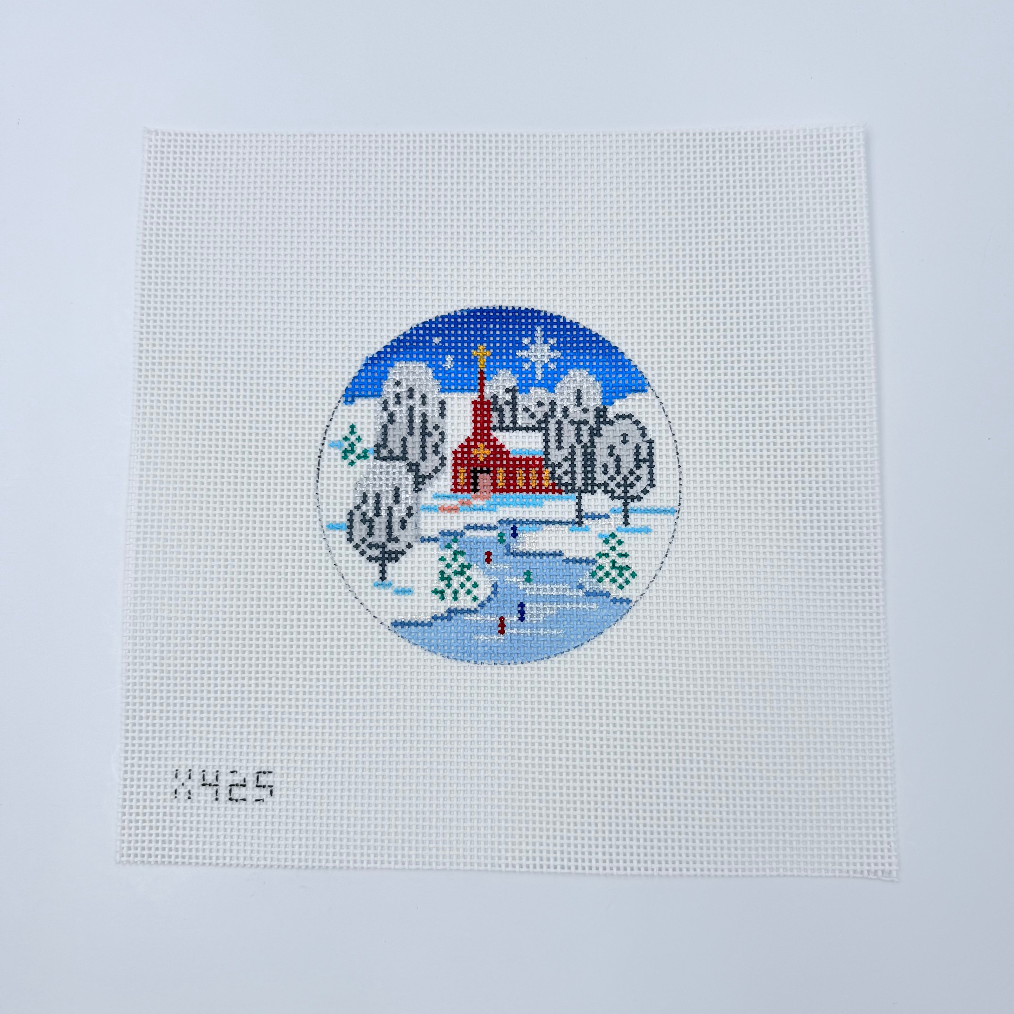 Church Scene Canvas - KC Needlepoint