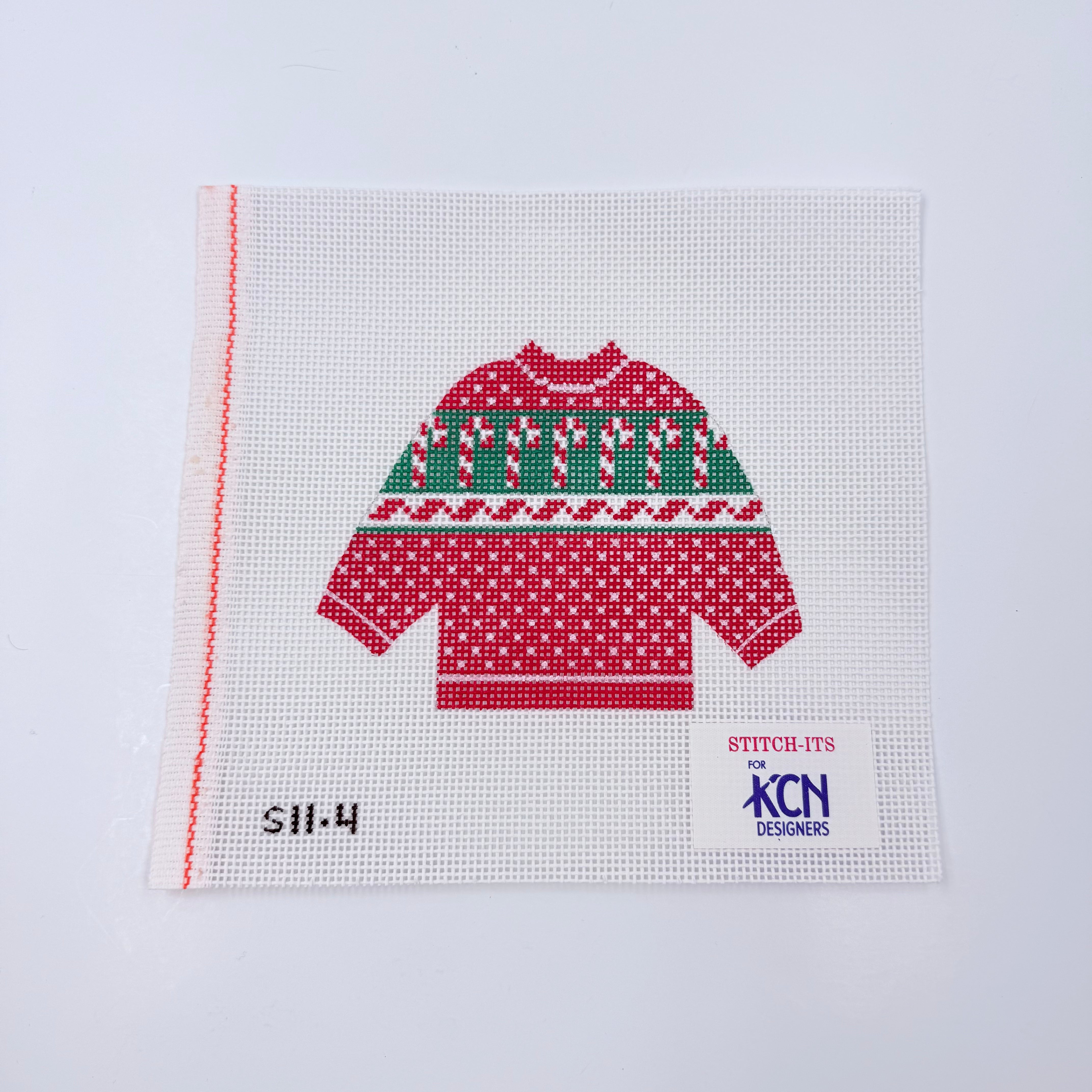 Candy Cane Pullover - KC Needlepoint