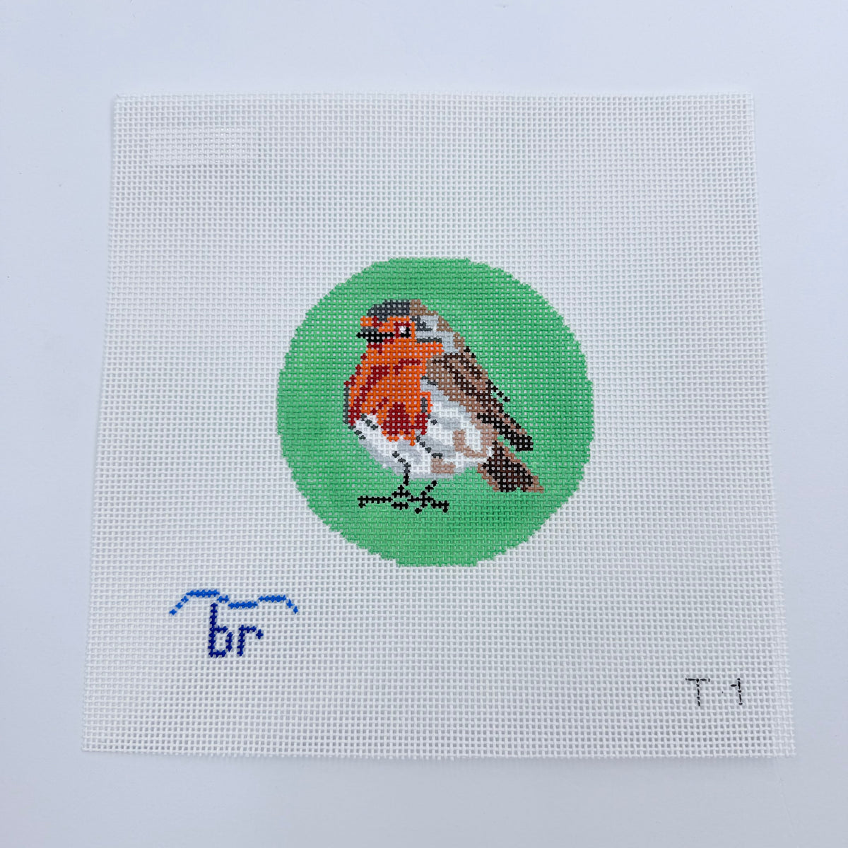 Robin Needlepoint Pattern Robin Redbreast Needlepoint Round – KC Needlepoint