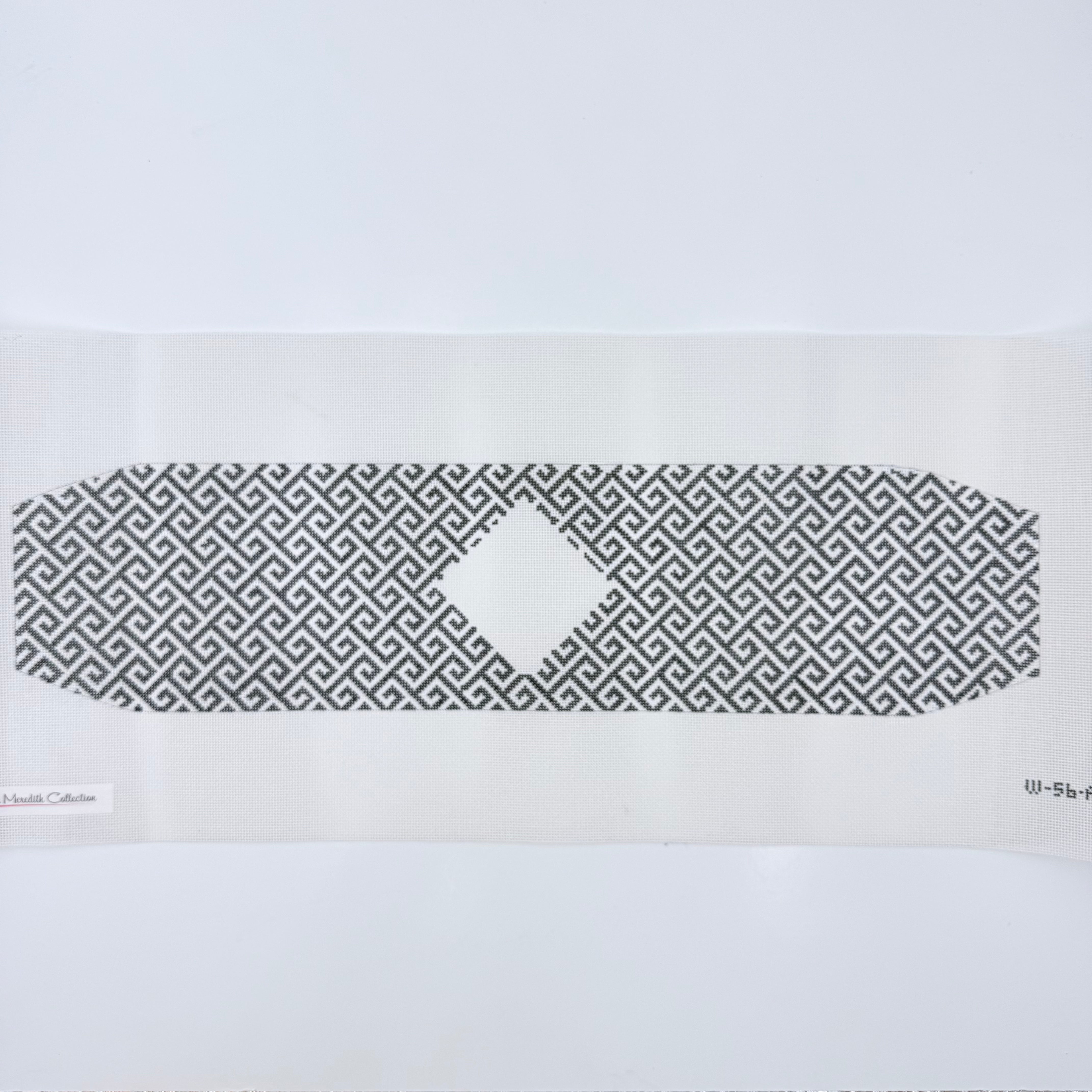 Chinese Fretwork Black Cummerbund Canvas - KC Needlepoint