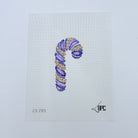 Purple Sprinkle Candy Cane Canvas - KC Needlepoint
