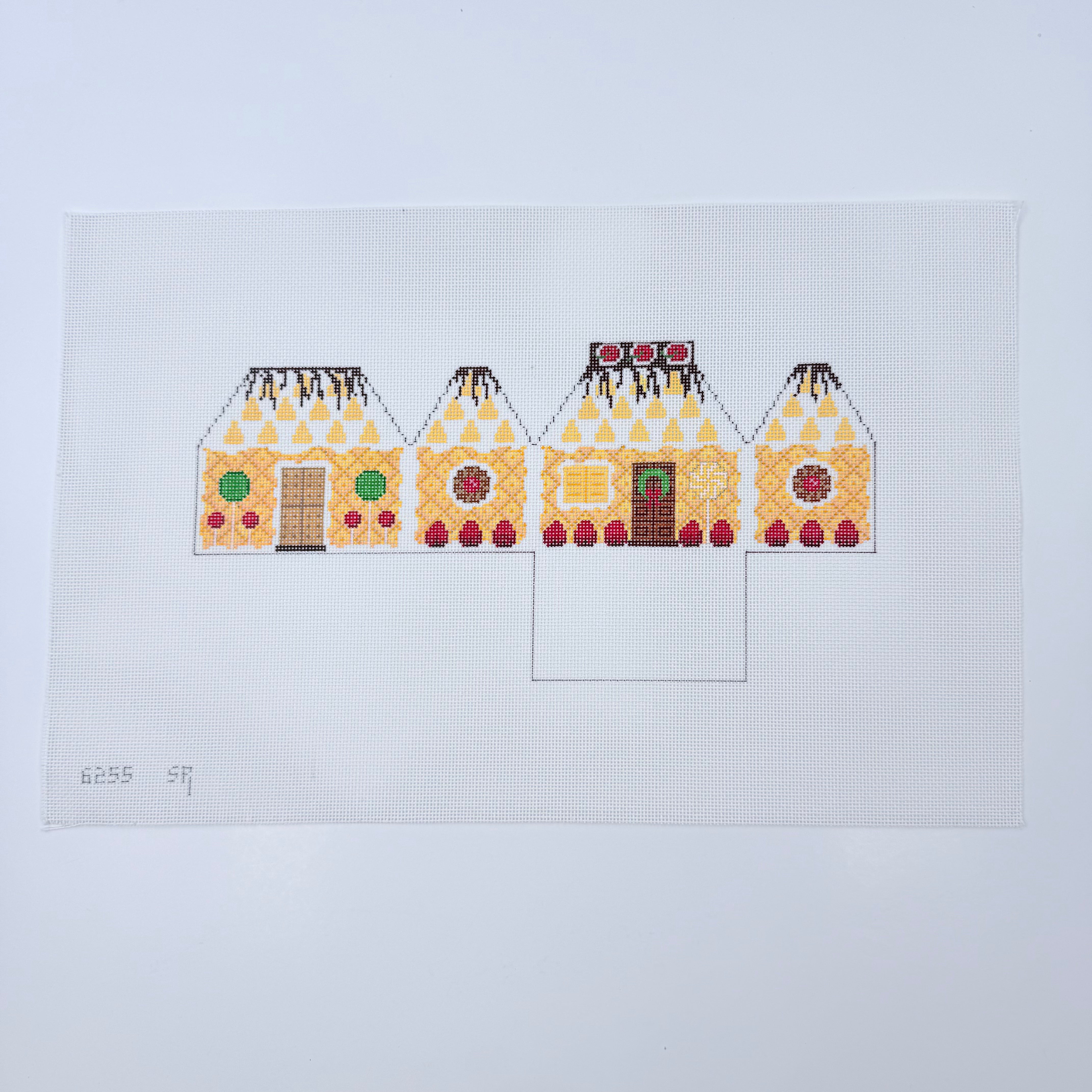 Pineapple Gingerbread House Canvas - KC Needlepoint