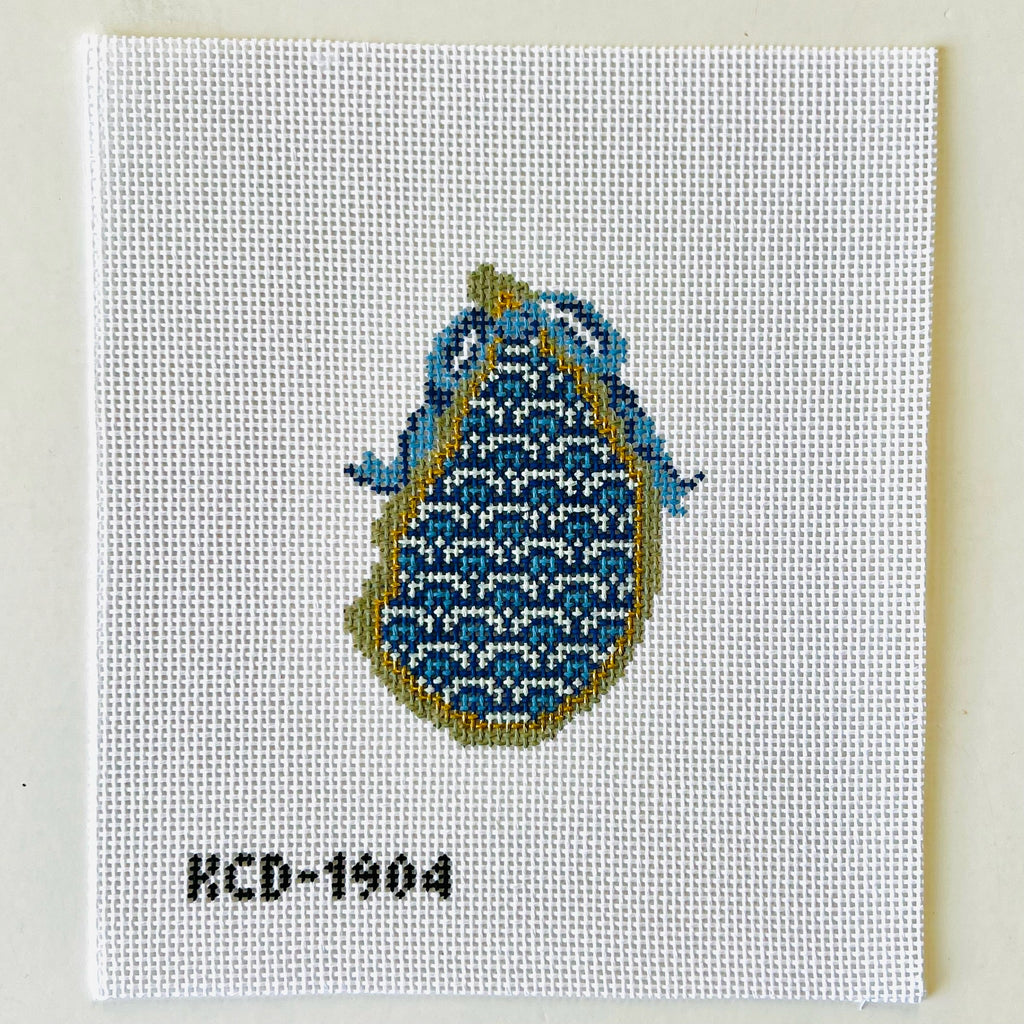 Scallop Gilded Oyster Canvas - KC Needlepoint