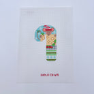 Mouse with Cheese Candy Cane Canvas - KC Needlepoint