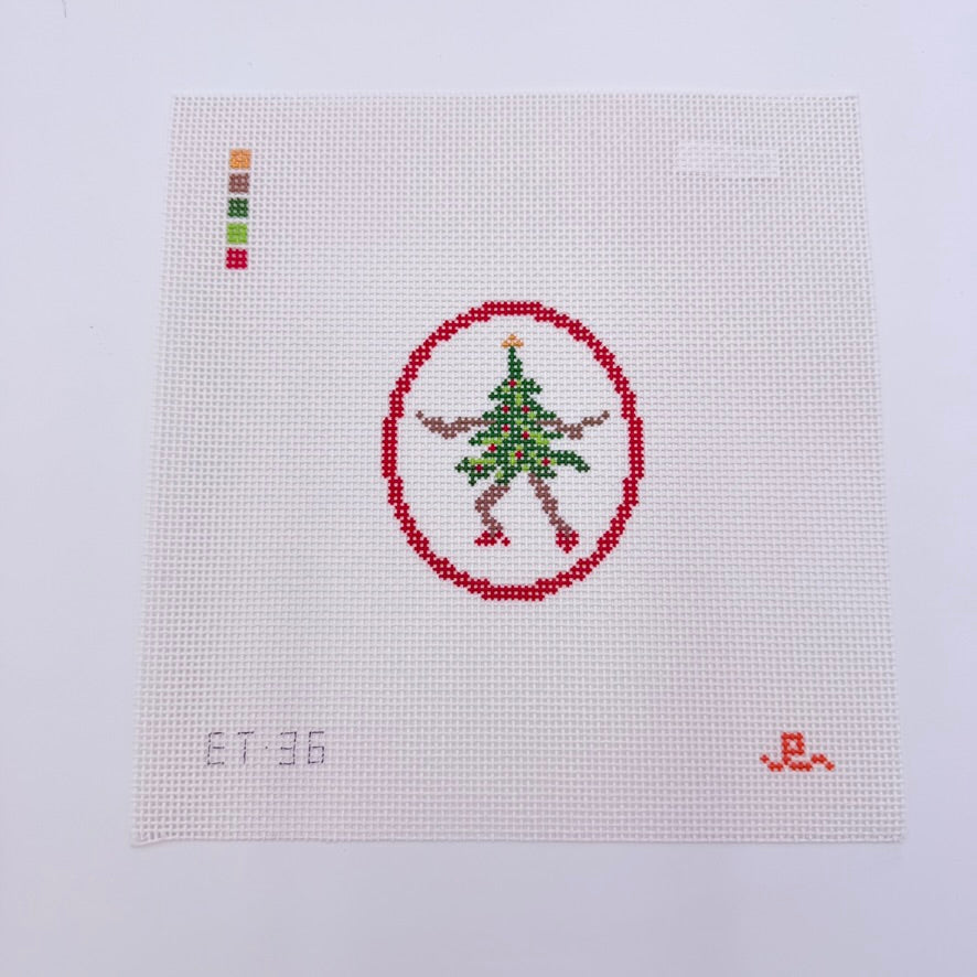 Single Dancing Tree Canvas - KC Needlepoint