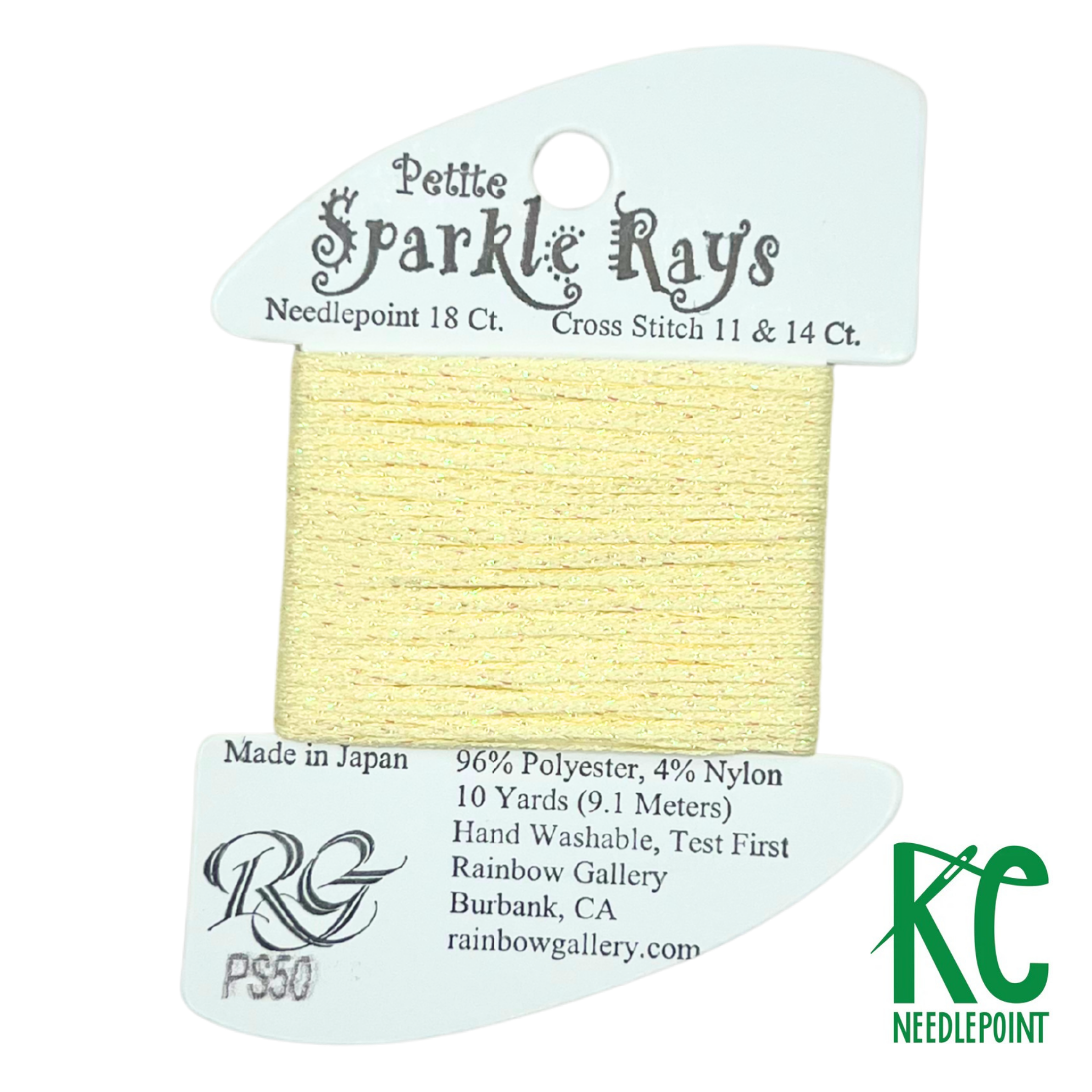 Petite Sparkle Rays PS50 Pale Yellow - KC Needlepoint