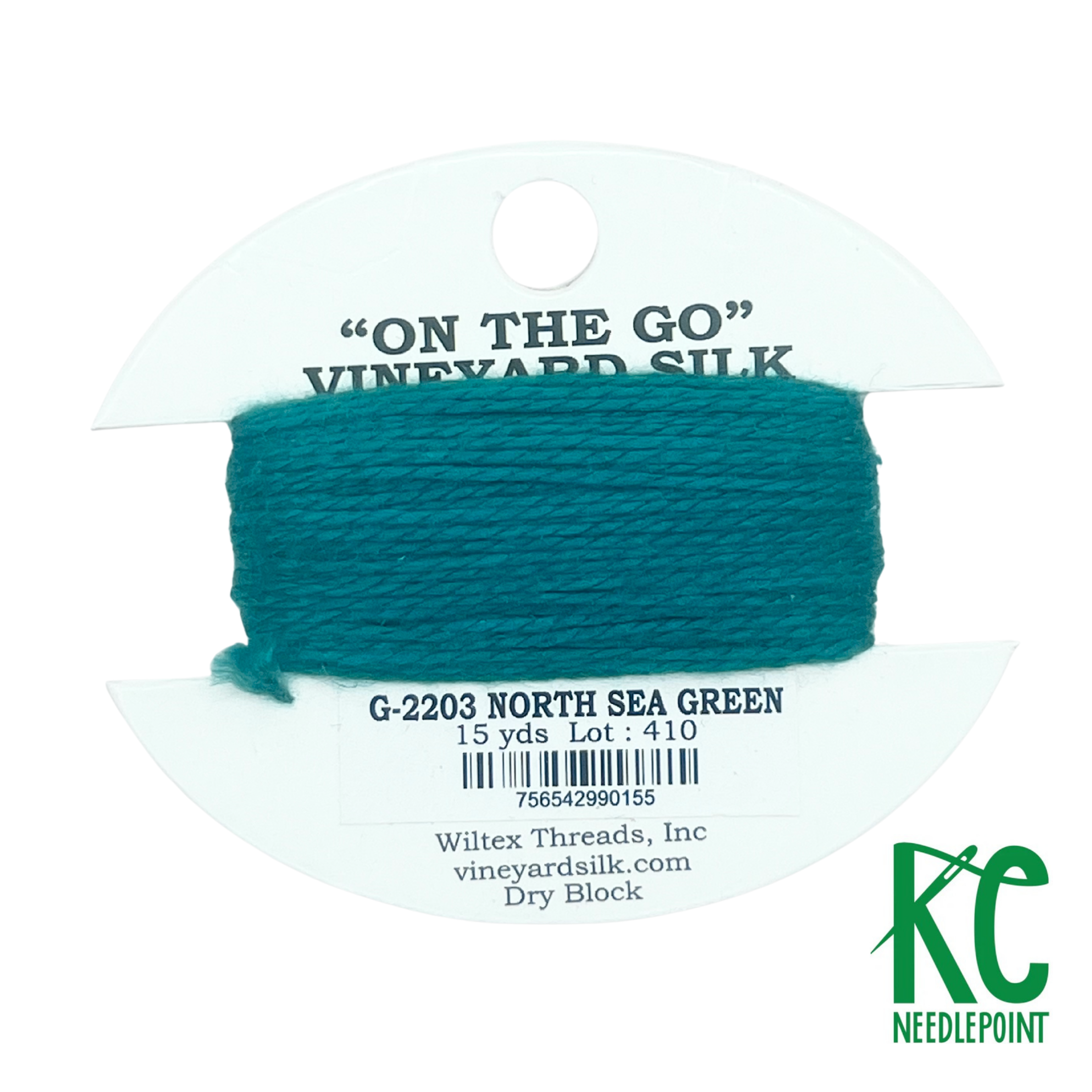 Vineyard Silk Card G2203 North Sea Green - KC Needlepoint