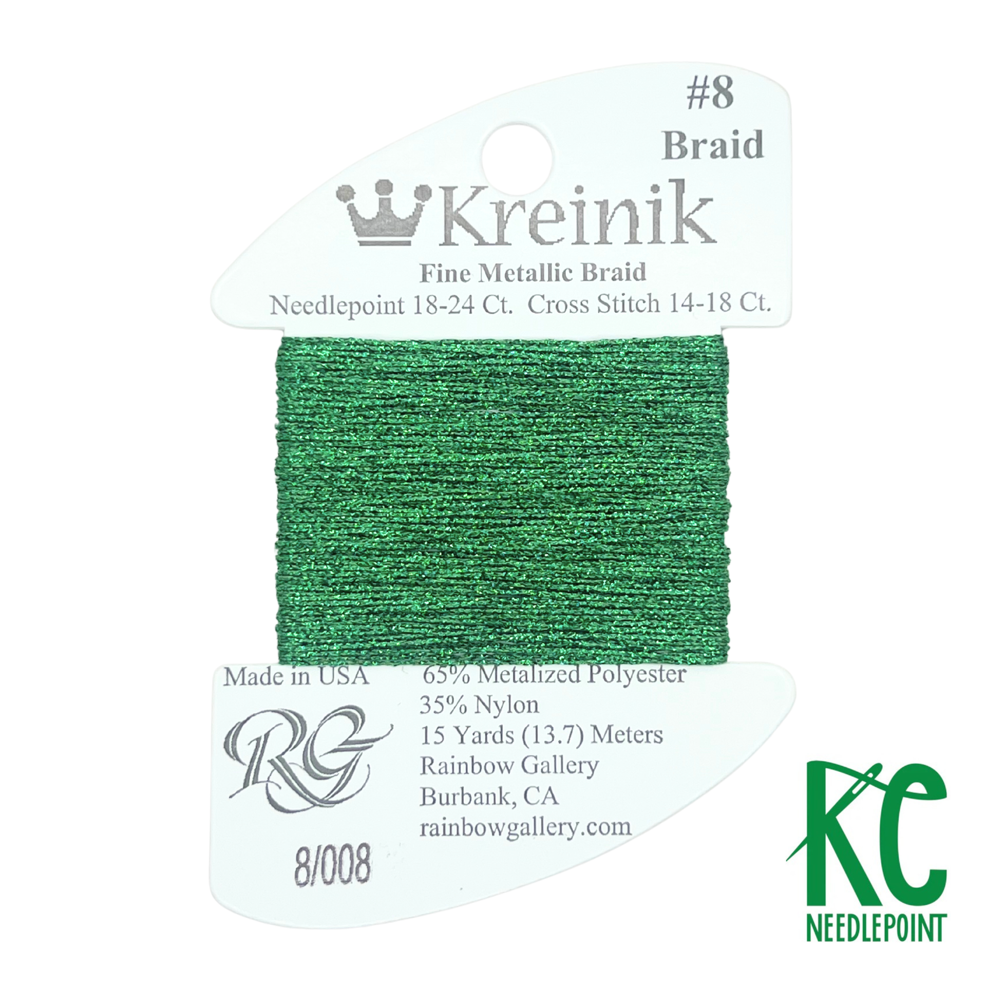 Kreinik Card Size 8 008 Green – KC Needlepoint