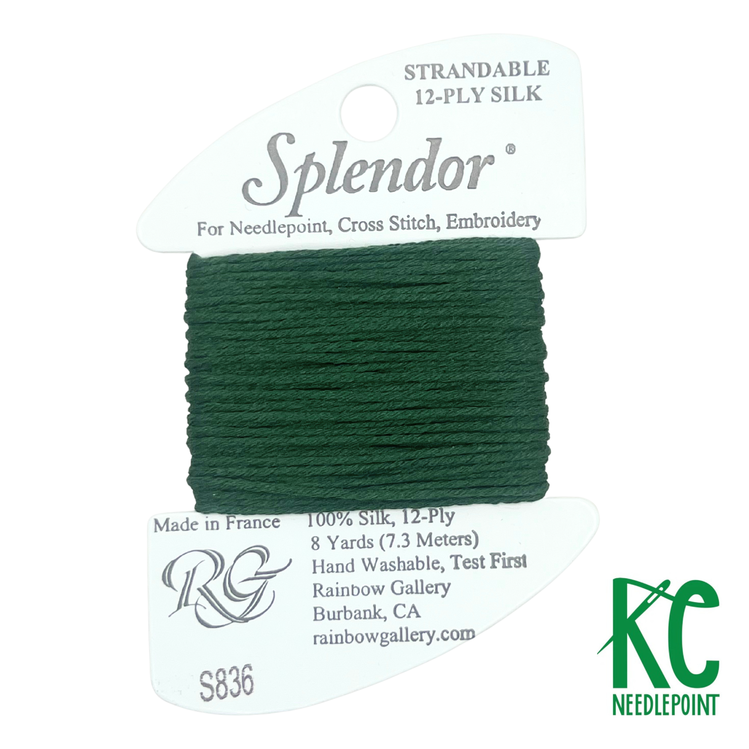 Splendor S836 Dark Forest Green - KC Needlepoint