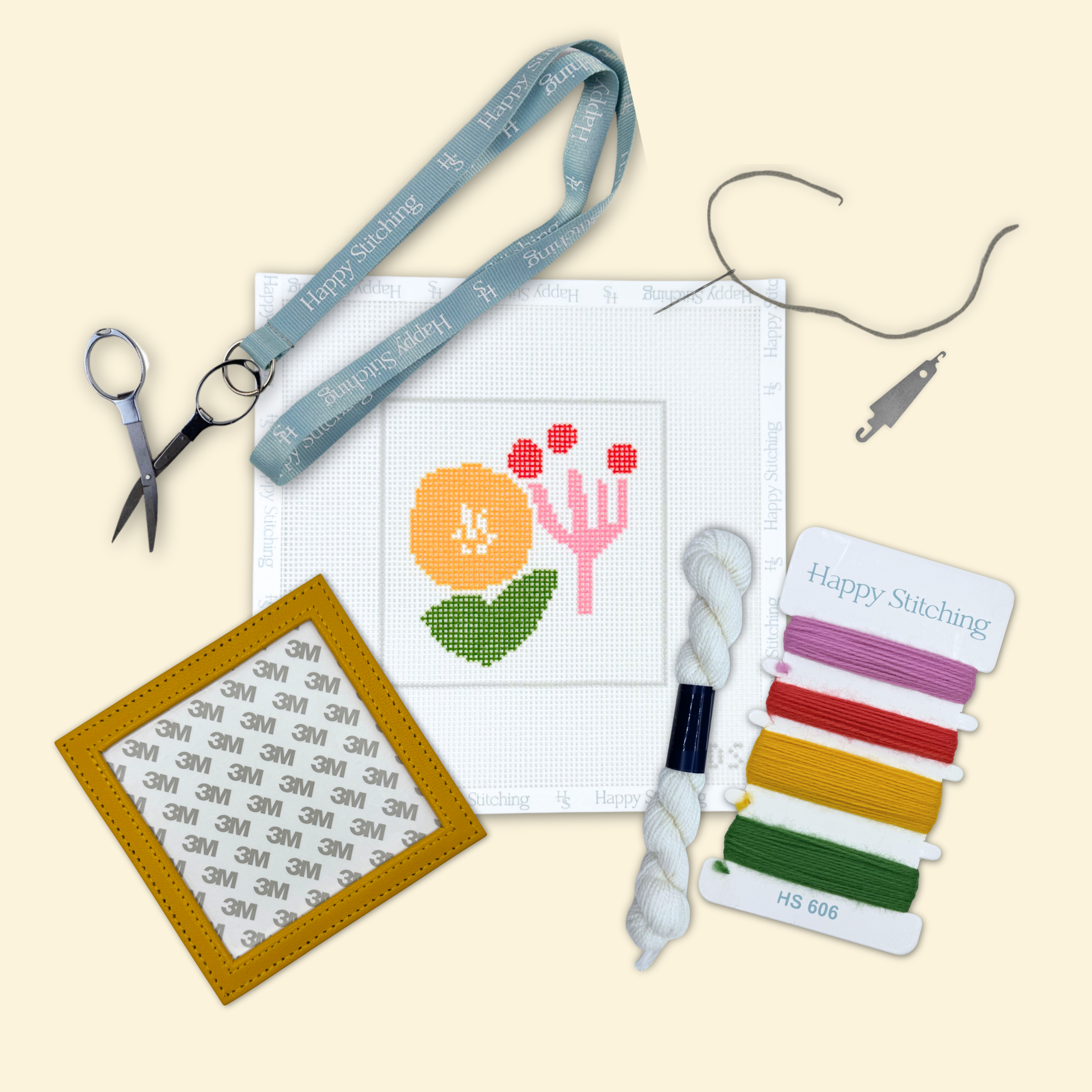 Wild Bloom Coaster Kit - KC Needlepoint